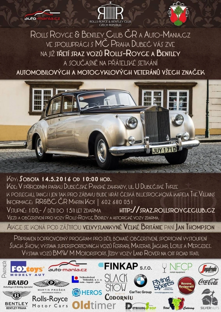 Sraz vozů Rolls-Royce a Bentley