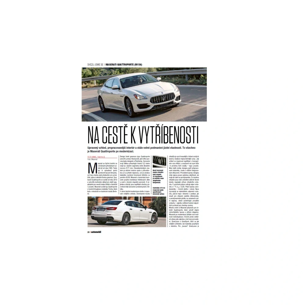 Automobil - novinářský test drive Quattroporte