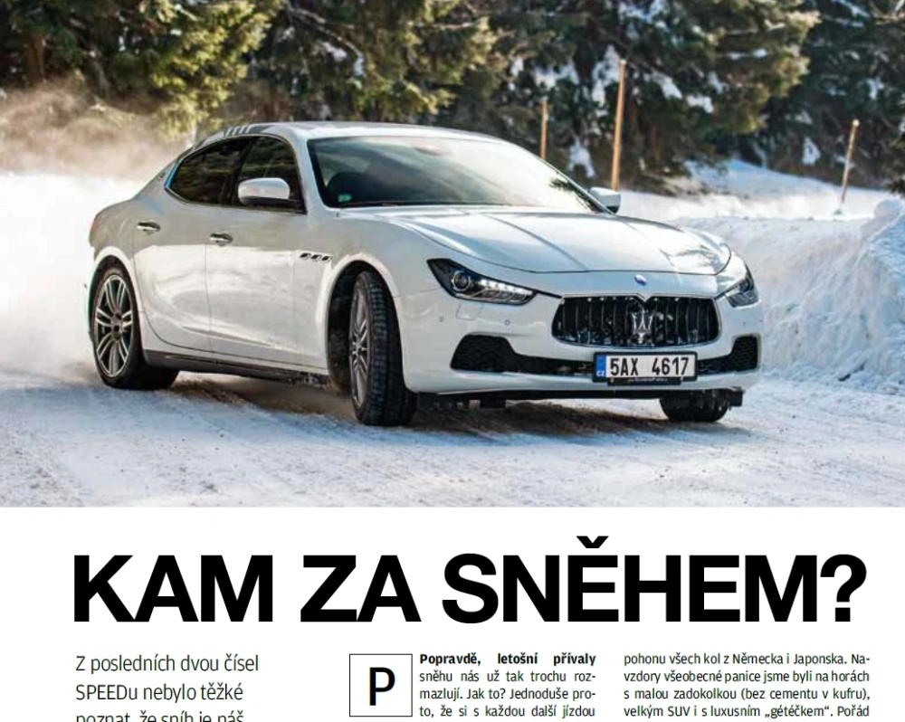 Maserati Ghibli na cestě po českých horách
